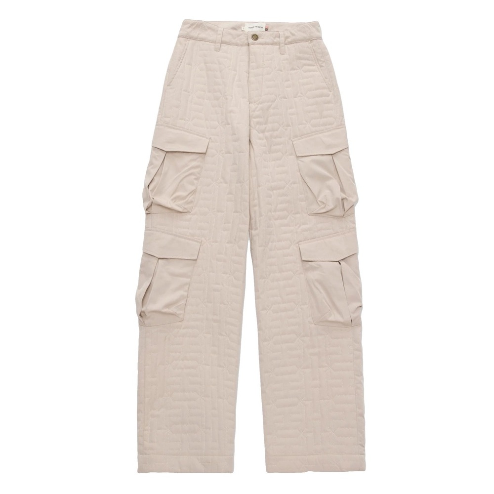 NWT Honor The Gift Quilted Cargo Pants in Cream Large
